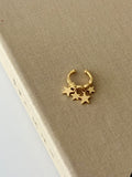 Gold Dangle Star Charms Band Ear Cuff - CW1EARCUFF0083 | Wholesale Stainless Steel Jewelry Catwalk Jewellery Europe