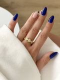 CW1RING0073-gold-cz-pave-clover-motif-band-ring-catwalkjewellery wholesale jewelry RINGS Catwalk Jewellery Europe
