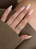 Gold CZ Pave Baguette Center Cutout Band Ring - CW1RING0088 | Wholesale Stainless Steel Jewelry Catwalk Jewellery Europe