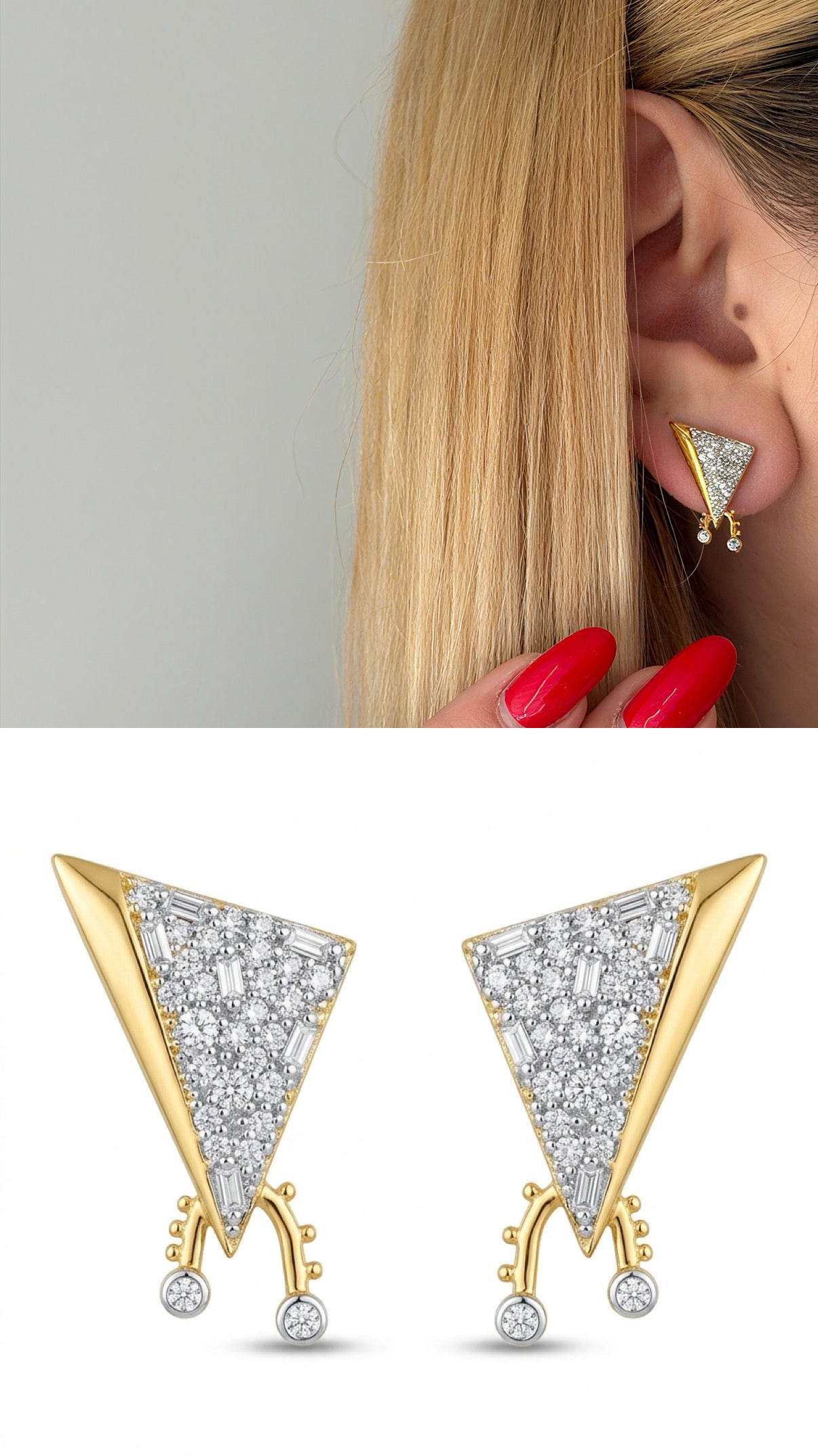 14K Gold Plated Cubic Zirconia Vip 14k earrings  – Catwalk Jewellery wholesale jewelry VIP 14K EARRINGS  Catwalk Jewellery Europe