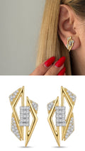 14K Gold Plated Cubic Zirconia Vip 14k earrings  – Catwalk Jewellery wholesale jewelry VIP 14K EARRINGS  Catwalk Jewellery Europe