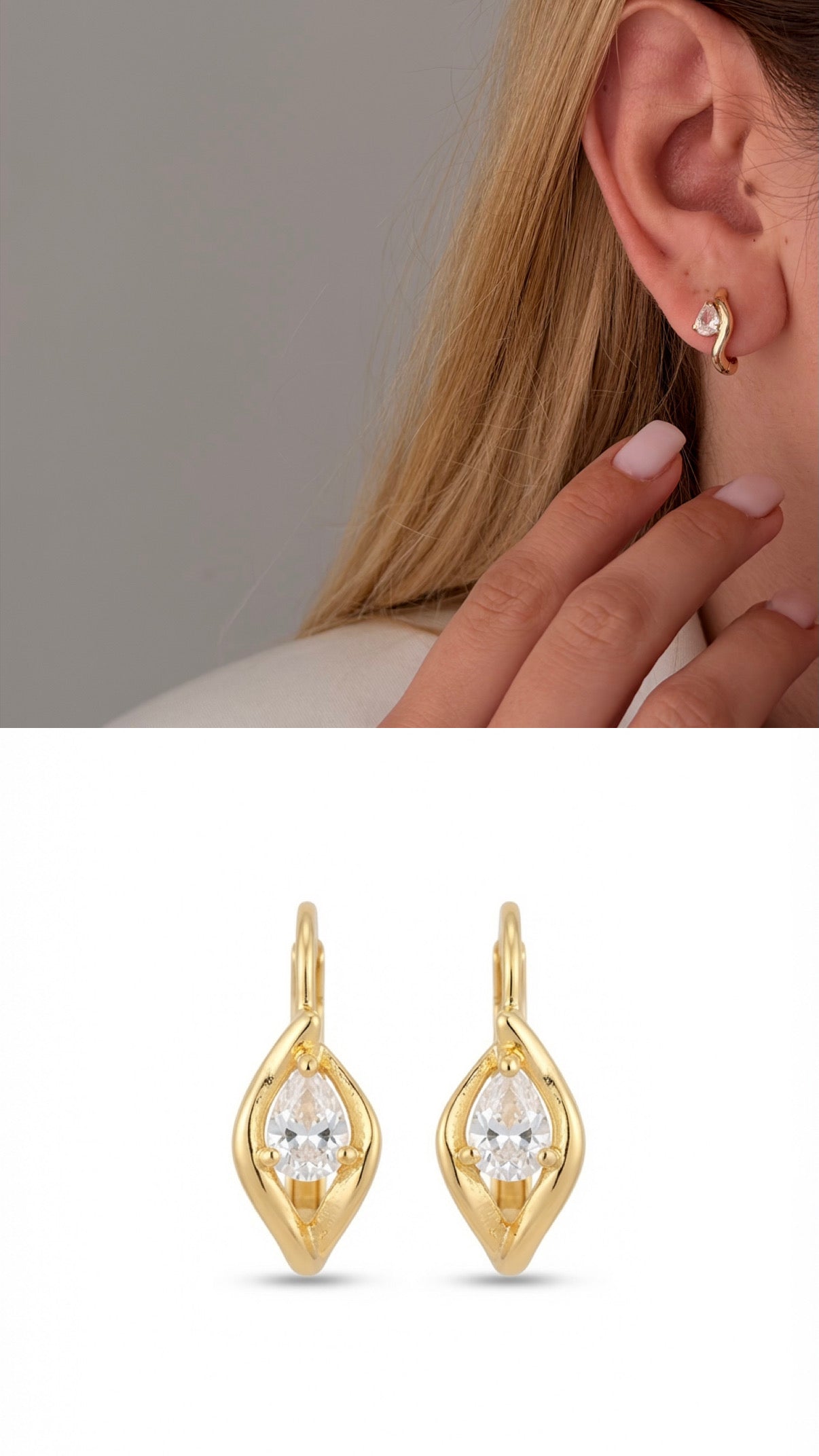 14K Gold Plated Cubic Zirconia Vip 14k earrings  – Catwalk Jewellery wholesale jewelry VIP 14K EARRINGS  Catwalk Jewellery Europe
