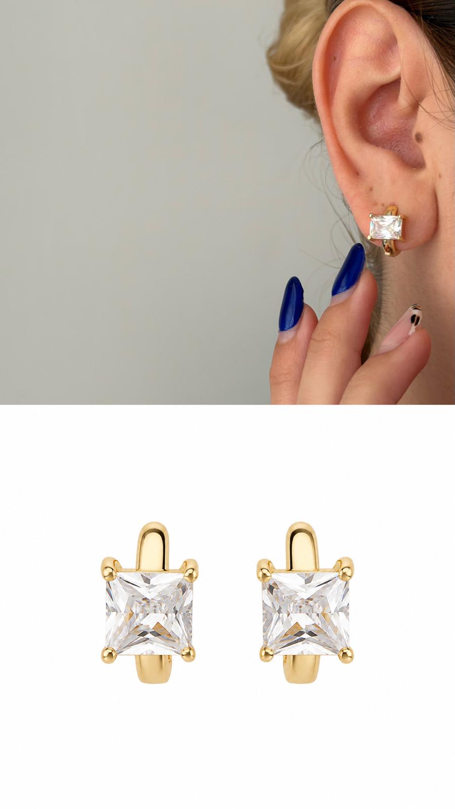 14K Gold Plated Cubic Zirconia Vip 14k earrings  – Catwalk Jewellery wholesale jewelry VIP 14K EARRINGS  Catwalk Jewellery Europe