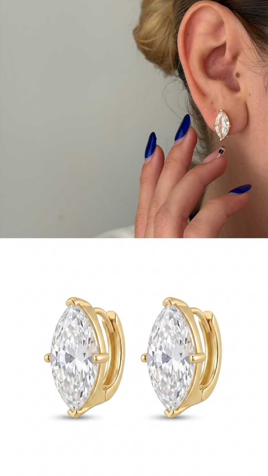 14K Gold Plated Cubic Zirconia Vip 14k earrings  – Catwalk Jewellery wholesale jewelry VIP 14K EARRINGS  Catwalk Jewellery Europe
