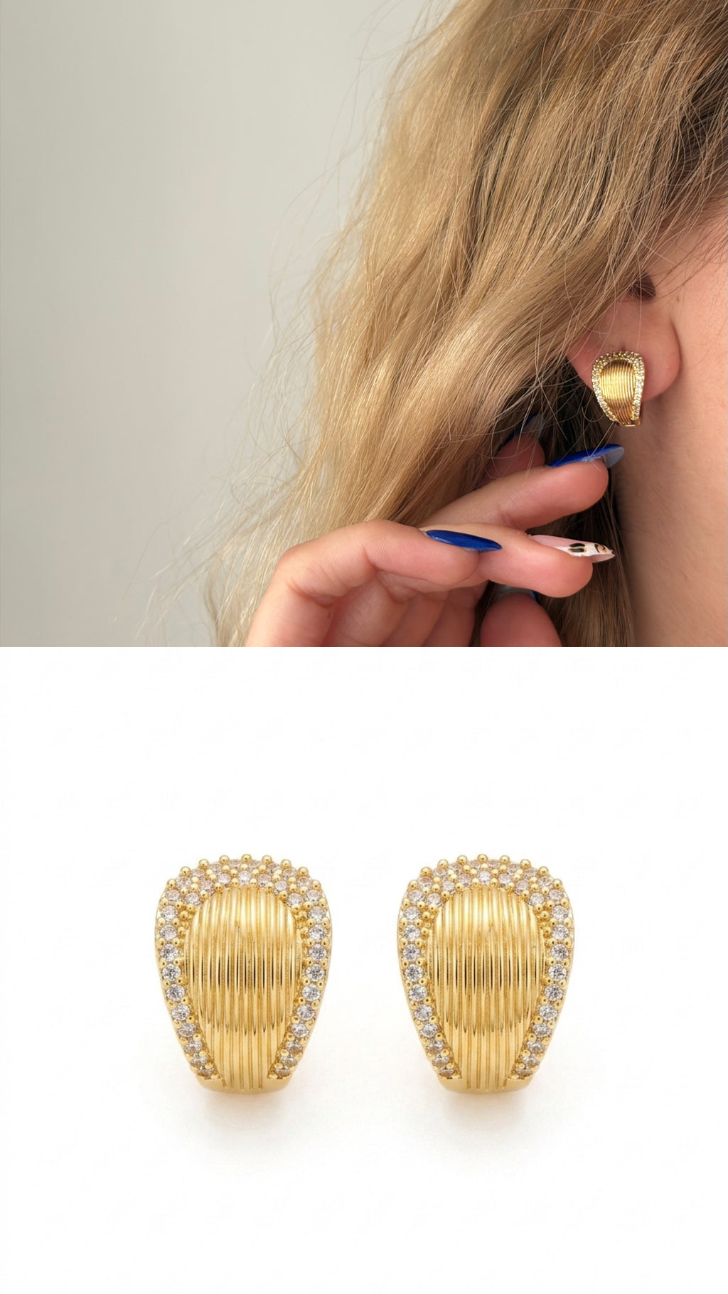 14K Gold Plated Cubic Zirconia Vip 14k earrings  – Catwalk Jewellery wholesale jewelry VIP 14K EARRINGS  Catwalk Jewellery Europe