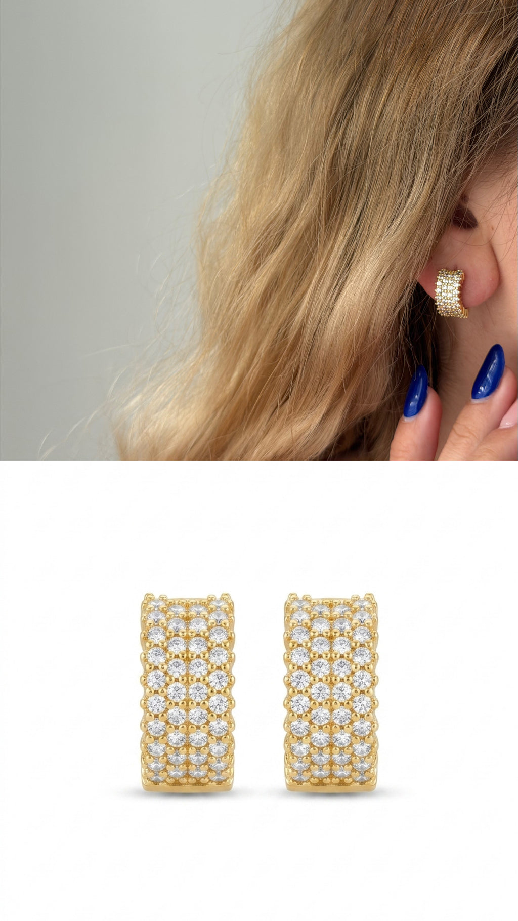14K Gold Plated Cubic Zirconia Vip 14k earrings  – Catwalk Jewellery wholesale jewelry VIP 14K EARRINGS  Catwalk Jewellery Europe