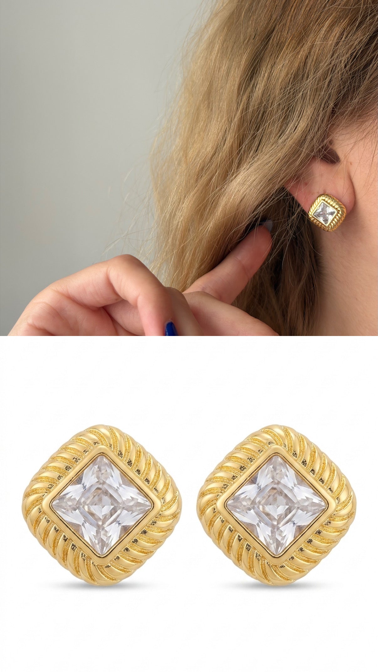 14K Gold Plated Cubic Zirconia Vip 14k earrings  – Catwalk Jewellery wholesale jewelry VIP 14K EARRINGS  Catwalk Jewellery Europe