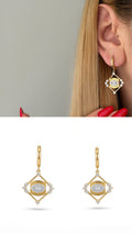 CW1VPEARNG0083-gold-cz-pave-five-bar-fan-stud-earrings-catwalkjewellery wholesale jewelry VIP 14K EARRINGS  Catwalk Jewellery Europe