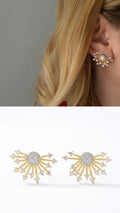 Two-Tone Cubic Zirconia Vip 14k earrings  – Catwalk Jewellery wholesale jewelry VIP 14K EARRINGS  Catwalk Jewellery Europe