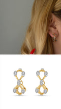 CW1VPEARNG0090-gold-cz-pave-evil-eye-fringe-ray-drop-earrings-catwalkjewellery wholesale jewelry VIP 14K EARRINGS  Catwalk Jewellery Europe