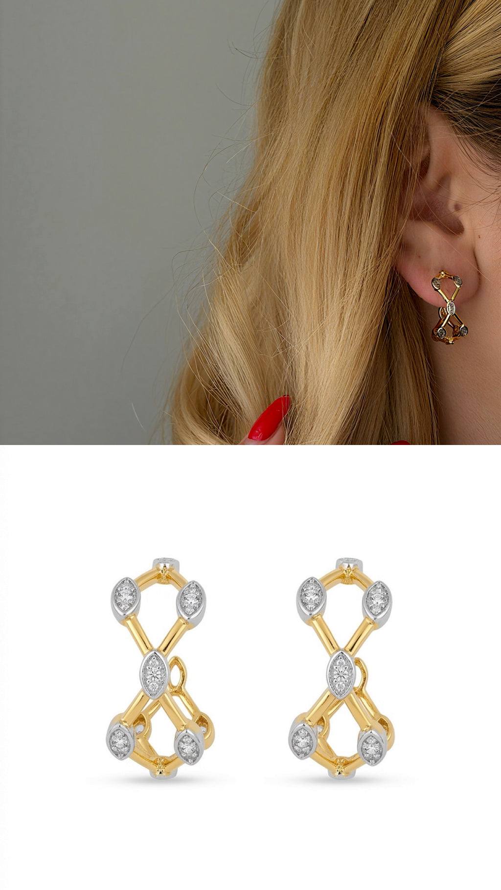 14K Gold Plated Cubic Zirconia Vip 14k earrings  – Catwalk Jewellery wholesale jewelry VIP 14K EARRINGS  Catwalk Jewellery Europe