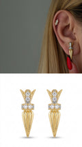 14K Gold Plated Cubic Zirconia Vip 14k earrings  – Catwalk Jewellery wholesale jewelry VIP 14K EARRINGS  Catwalk Jewellery Europe