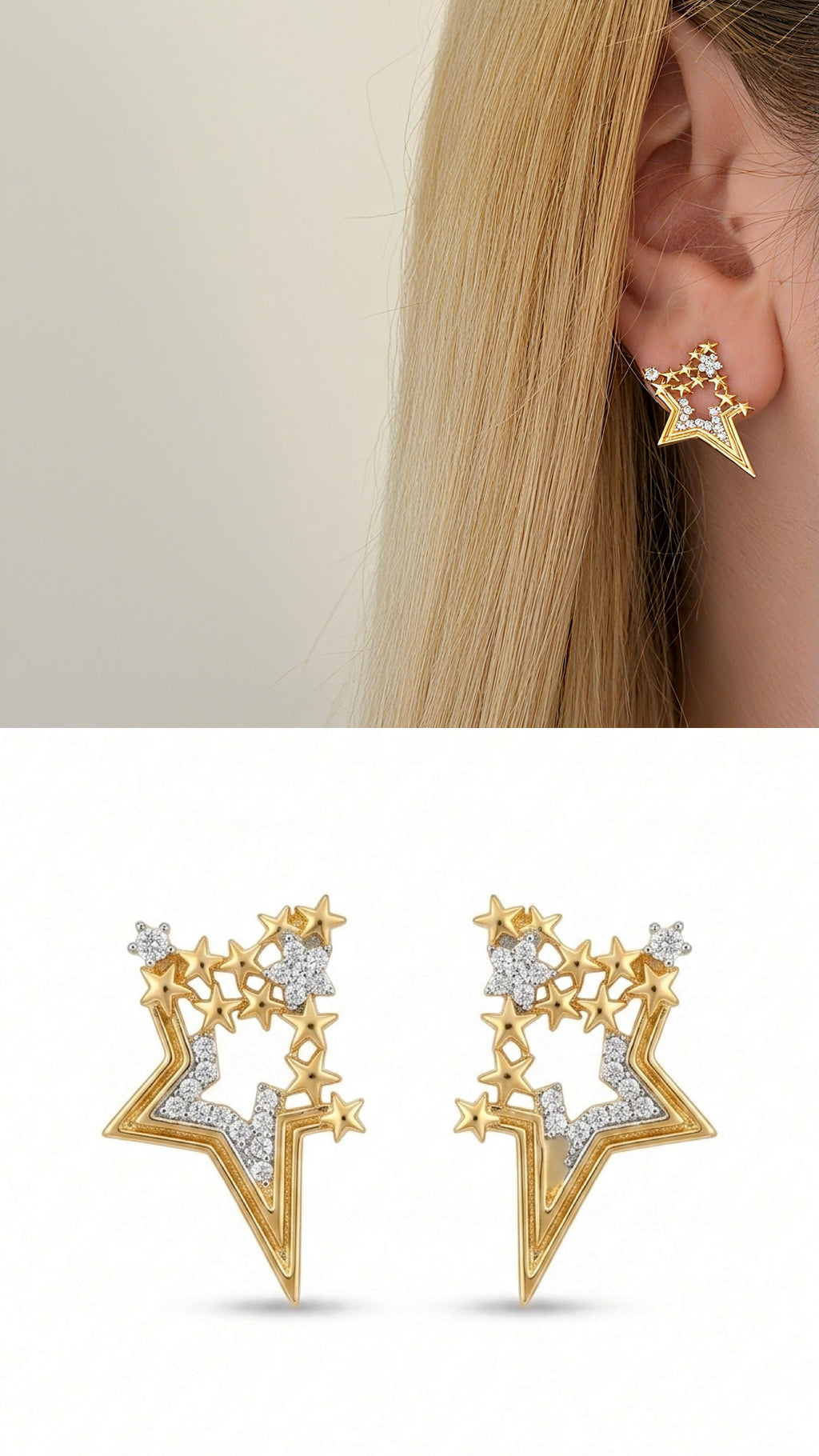 14K Gold Plated Cubic Zirconia Vip 14k earrings  – Catwalk Jewellery wholesale jewelry VIP 14K EARRINGS  Catwalk Jewellery Europe