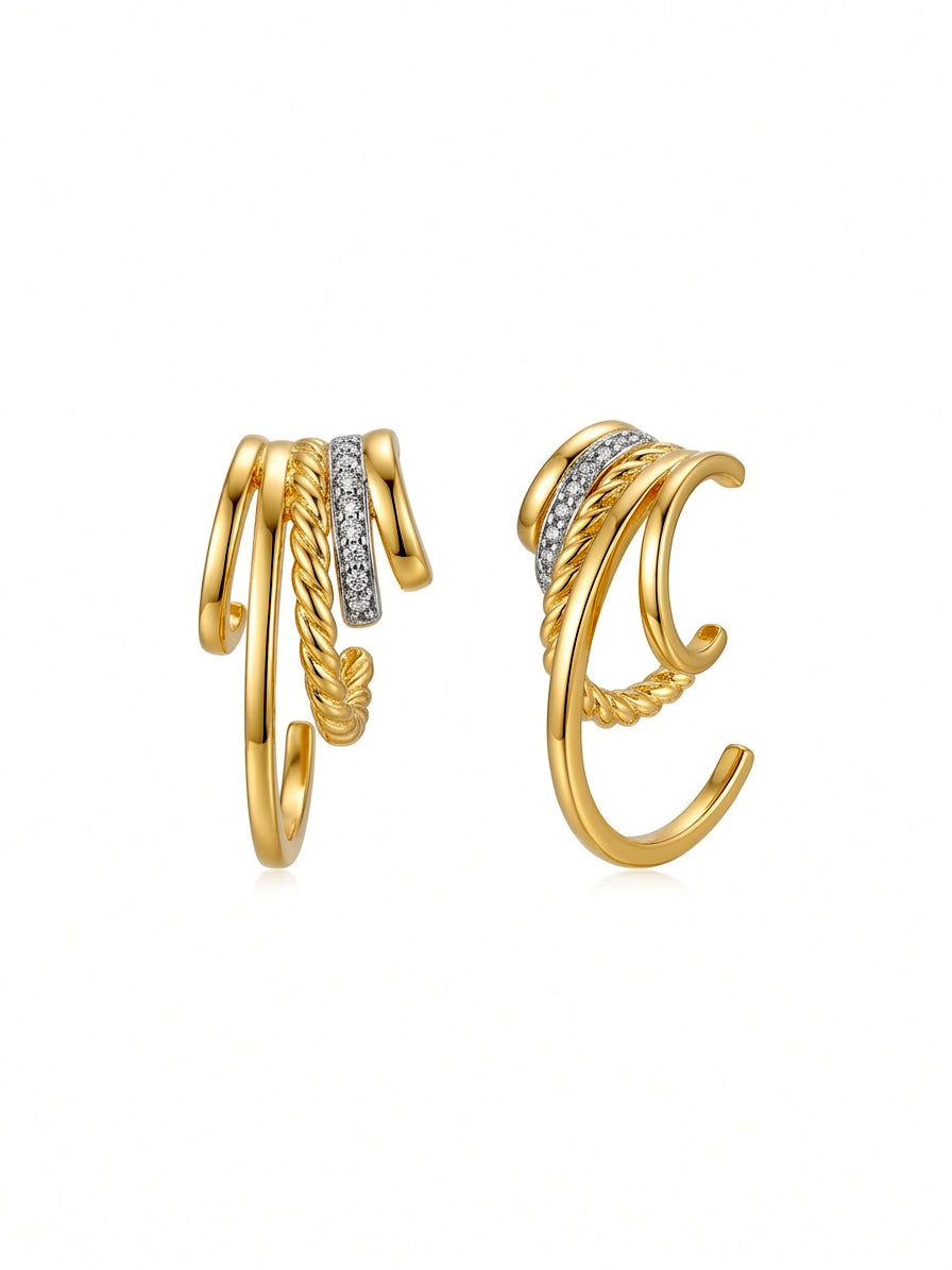Two-Tone Vip 14k earrings  – Catwalk Jewellery wholesale jewelry VIP 14K EARRINGS  Catwalk Jewellery Europe