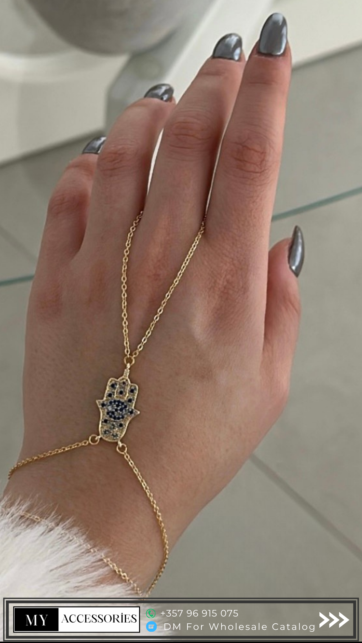 MY8HNDC006 wholesale jewelry HAND CHAINS  Catwalk Jewellery Europe
