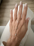 Silver Marquise Crystal Hand Chain - CW1HANDCHAIN00134 | Wholesale Stainless Steel Jewelry Catwalk Jewellery Europe