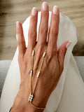 Silver Blue Evil Eye Hand Chain - CW1HANDCHAIN00190 | Wholesale Stainless Steel Jewelry Catwalk Jewellery Europe