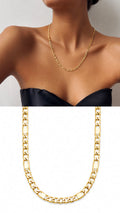 Gold Figaro Chain Necklace - CW1NKL0022 | Wholesale Stainless Steel Jewelry Catwalk Jewellery Europe