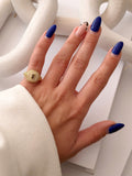 Gold CZ Pave Emerald Cut Signet Ring - CW1RING00108 | Wholesale Stainless Steel Jewelry Catwalk Jewellery Europe