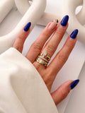 CW1RING00113-gold-cz-pave-marquise-charm-triple-band-ring-catwalkjewellery wholesale jewelry RINGS Catwalk Jewellery Europe