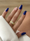 Gold CZ Pave Wide Screw Motif Band Ring - CW1RING00142 | Wholesale Stainless Steel Jewelry Catwalk Jewellery Europe