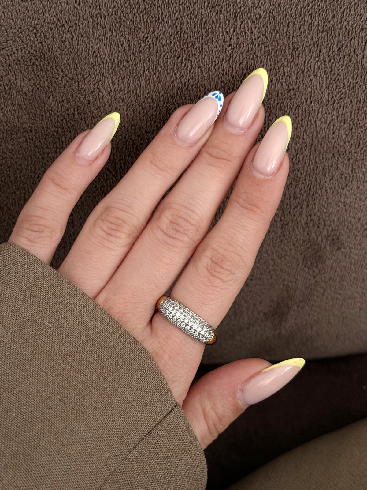 Gold Chunky Pave CZ Dome Band Ring - CW1RING00180 | Wholesale Stainless Steel Jewelry Catwalk Jewellery Europe