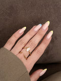 Gold Open Claw Marquise CZ Solitaire Ring - CW1RING00182 | Wholesale Stainless Steel Jewelry Catwalk Jewellery Europe