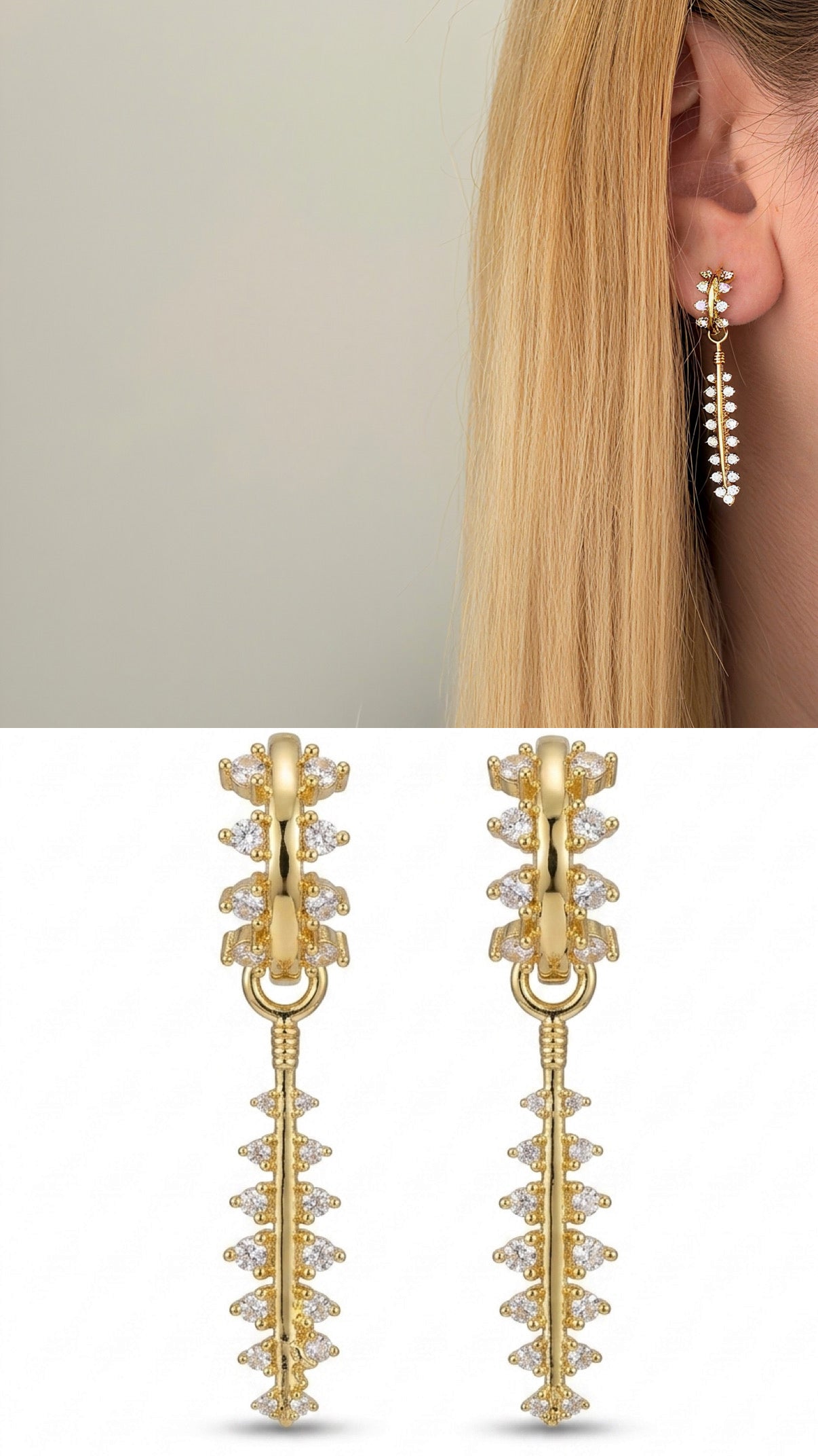 14K Gold Plated Cubic Zirconia Vip 14k earrings  – Catwalk Jewellery wholesale jewelry VIP 14K EARRINGS  Catwalk Jewellery Europe