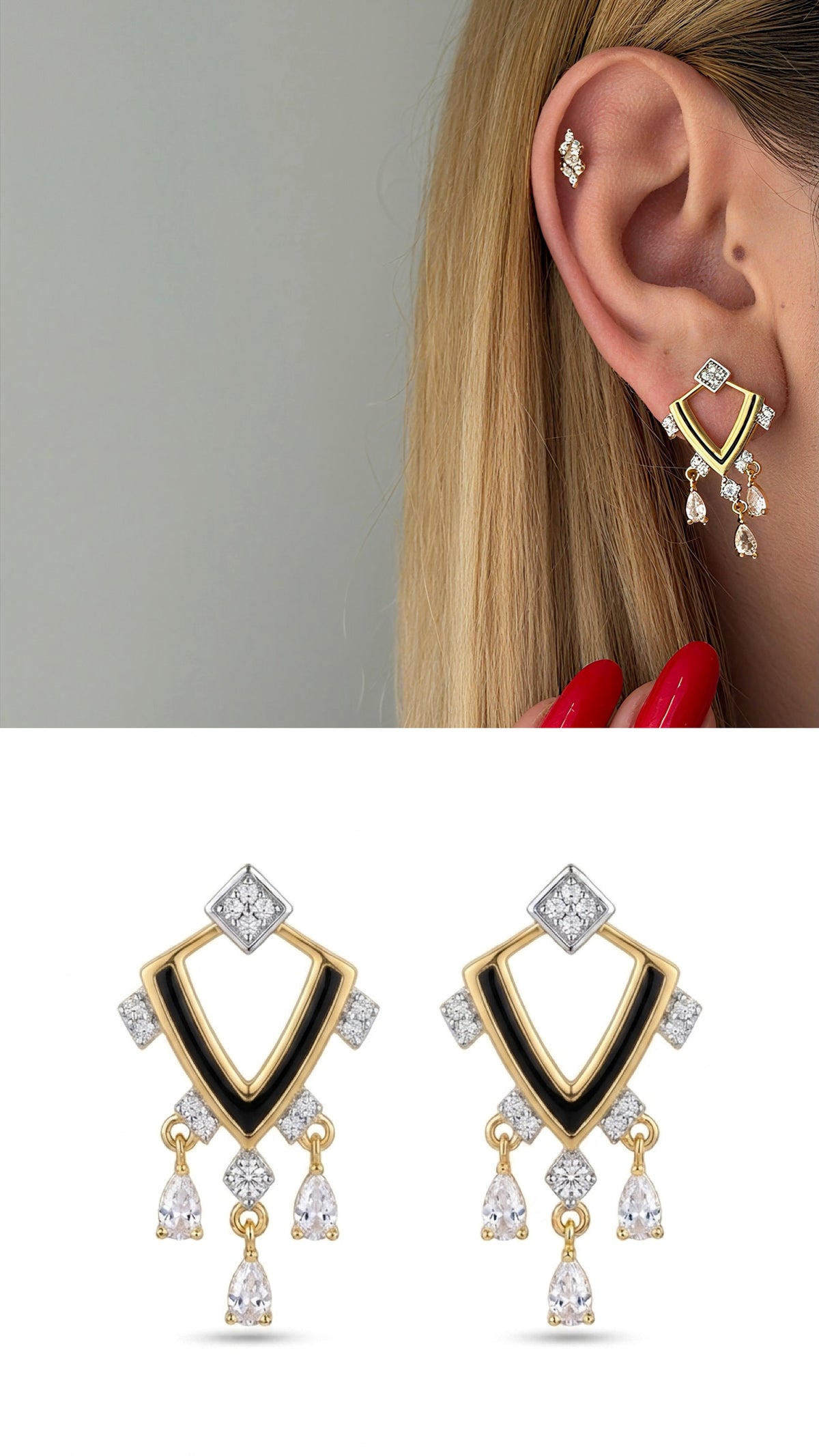 Two-Tone Vip 14k earrings  – Catwalk Jewellery wholesale jewelry VIP 14K EARRINGS  Catwalk Jewellery Europe
