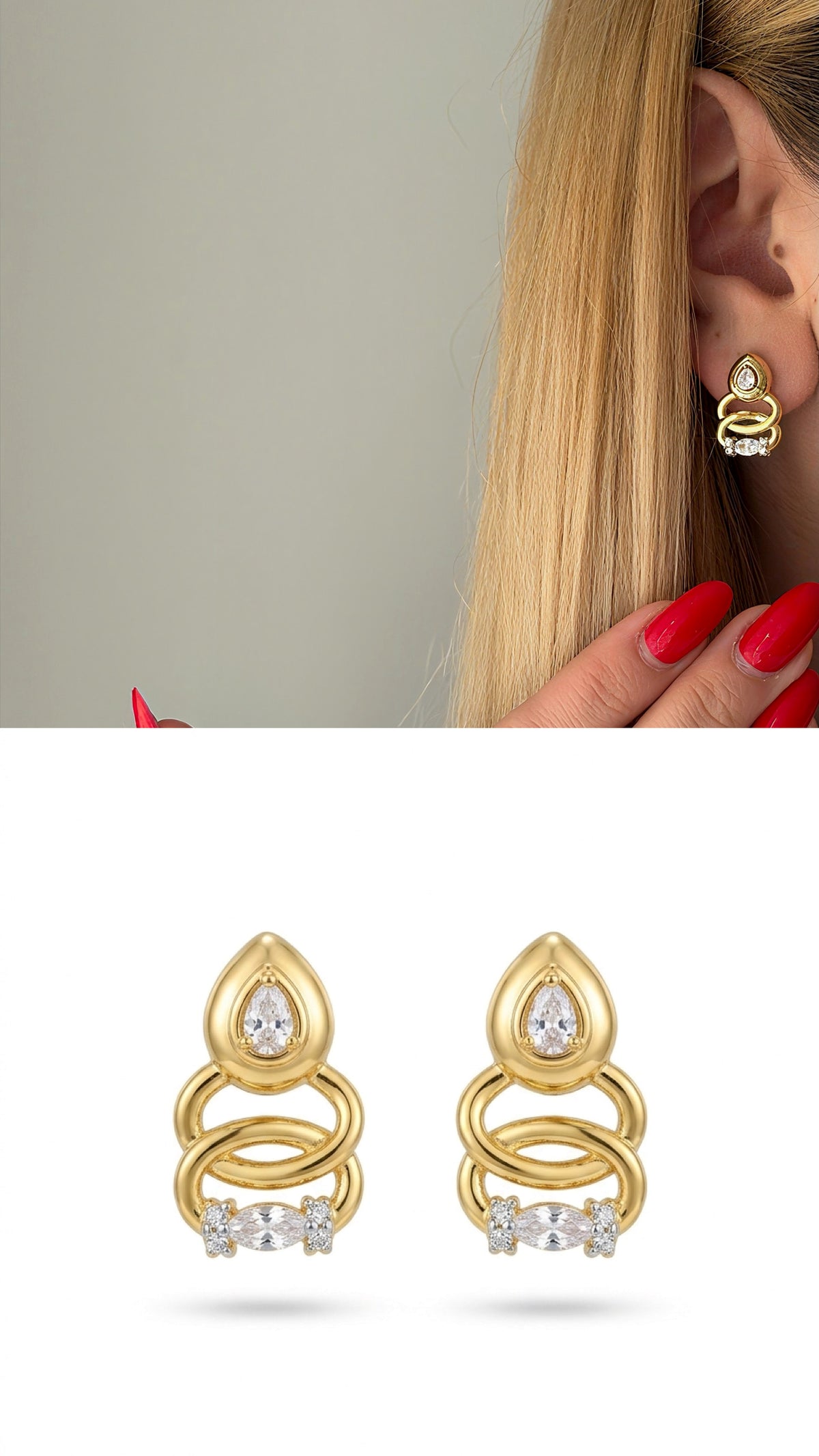 14K Gold Plated Cubic Zirconia Vip 14k earrings  – Catwalk Jewellery wholesale jewelry VIP 14K EARRINGS  Catwalk Jewellery Europe