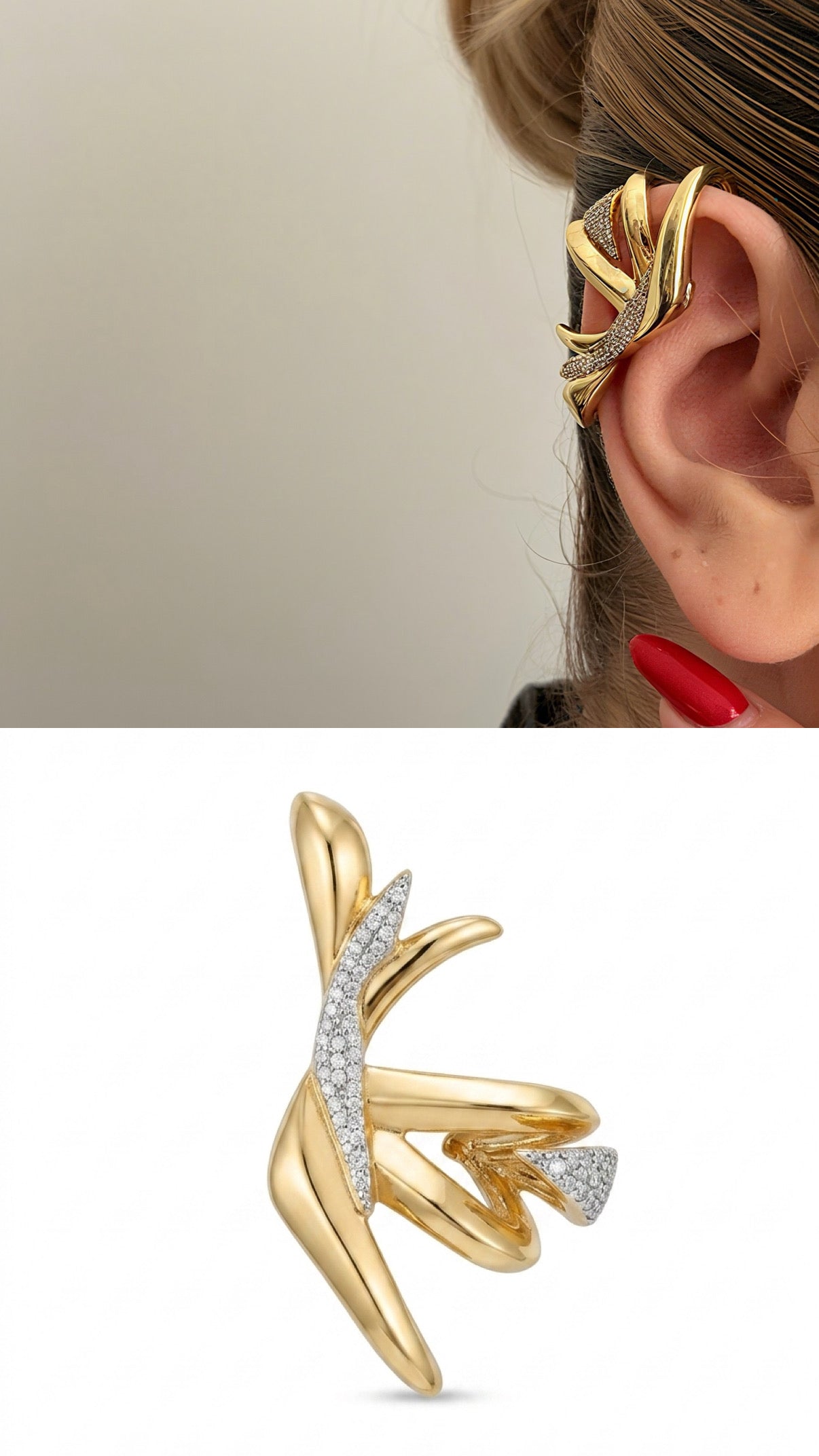 MY1VPEARC00124 gold-ear-cuff-stainless-steel-waterproof-trendy-wholesale-myaccessories wholesale jewelry EARCUFFS  Catwalk Jewellery Europe