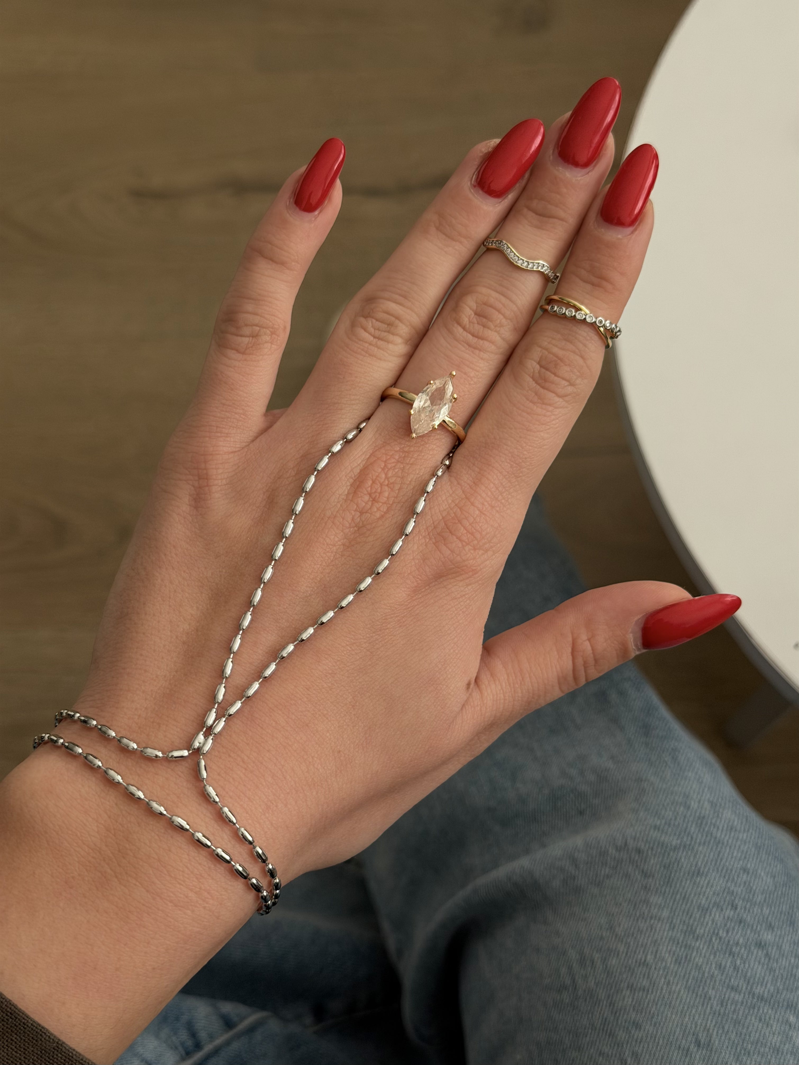 MY1VPHNDC009 gold-hand-chain-stainless-steel-waterproof-trendy-wholesale-myaccessories wholesale jewelry HAND CHAINS  Catwalk Jewellery Europe