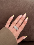 CW1RING00190-silver-chunky-ribbed-cz-pave-dome-statement-ring-catwalkjewellery wholesale jewelry RINGS Catwalk Jewellery Europe