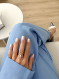 18K Gold Plated Stainless Steel Pave CZ Marquise Open Adjustable Ring - CW1RING00217 | Wholesale Stainless Steel Jewelry Catwalk Jewellery Europe