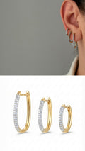 Gold CZ Pave Graduated Triple Hoop Earring Set - CW1VPEARNG00222 | Wholesale Stainless Steel Jewelry Catwalk Jewellery Europe