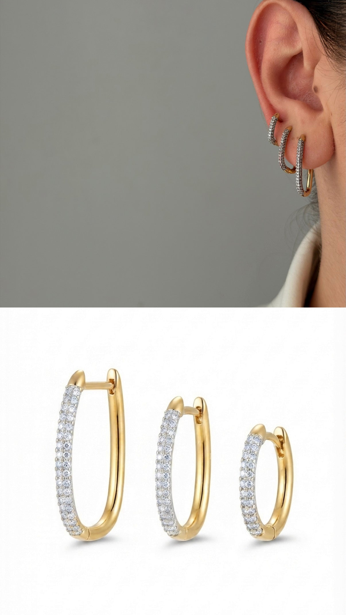 CW1VPEARNG00222-gold-cz-pave-graduated-triple-hoop-earring-set-catwalkjewellery wholesale jewelry VIP 14K EARRINGS  Catwalk Jewellery Europe