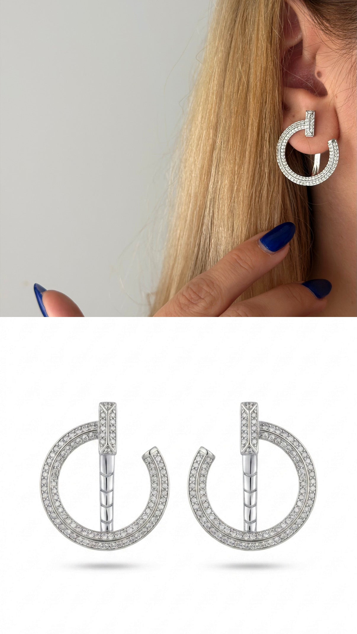 Rhodium Plated Cubic Zirconia Vip 14k earrings  – Catwalk Jewellery wholesale jewelry VIP 14K EARRINGS  Catwalk Jewellery Europe