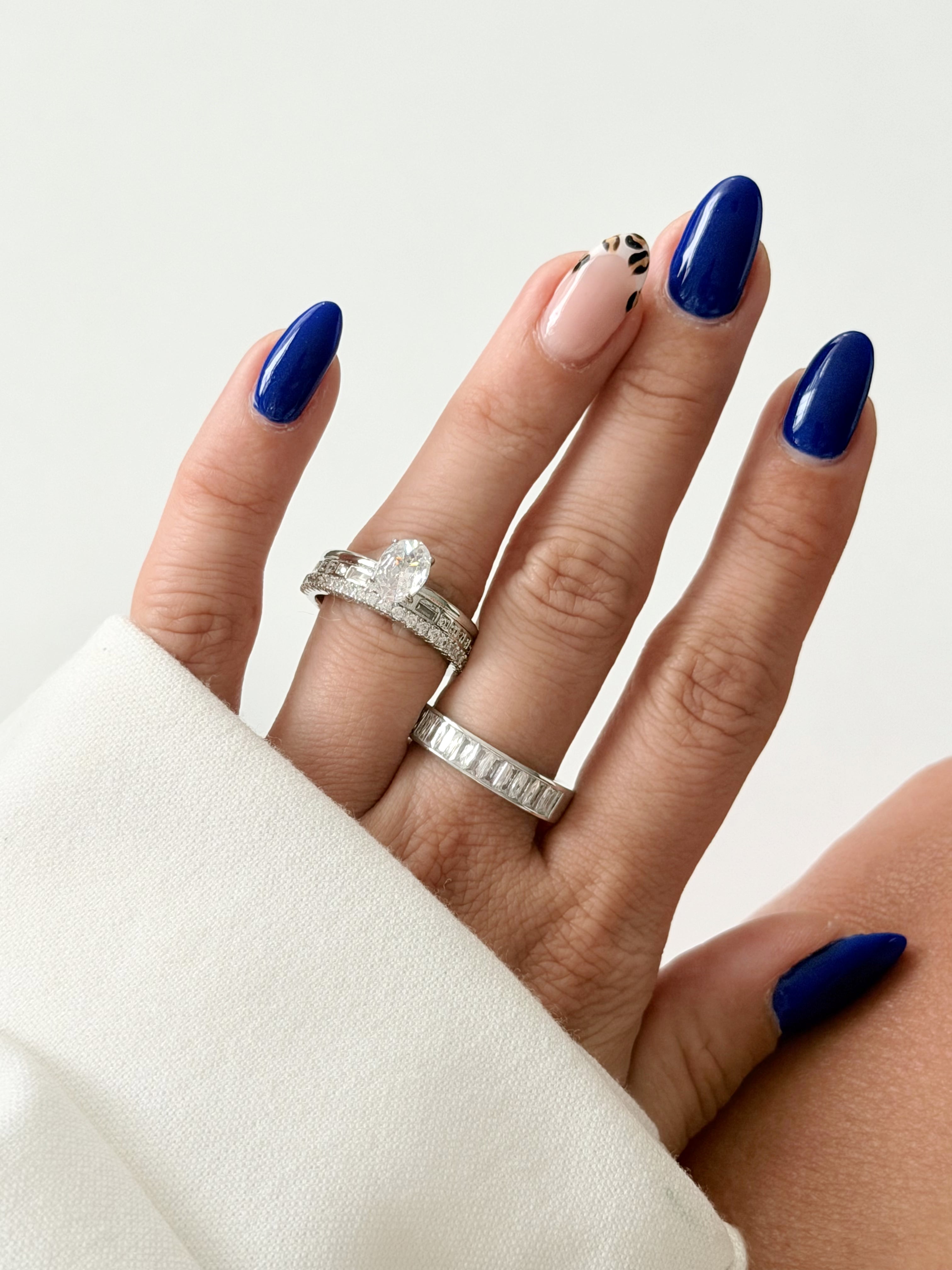 CW1RING00209-silver-oval-cz-solitaire-and-baguette-eternity-band-set-catwalkjewellery wholesale jewelry RINGS Catwalk Jewellery Europe