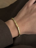 Gold Flexible Tubogas Stretch Link Bracelet - CW1VPBRCLT0028 | Wholesale Stainless Steel Jewelry Catwalk Jewellery Europe