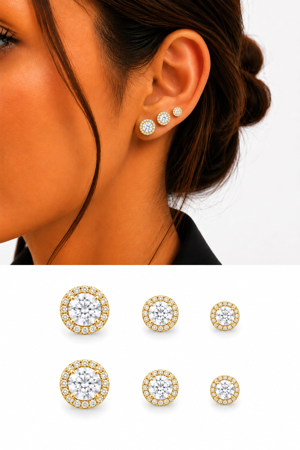 14K Gold Plated Cubic Zirconia Vip 14k earrings  – Catwalk Jewellery wholesale jewelry VIP 14K EARRINGS  Catwalk Jewellery Europe