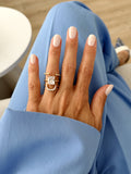 18K Gold Plated Stainless Steel Pave CZ Emerald Cut Solitaire Crown Ring Set - CW1RING00224 | Wholesale Stainless Steel Jewelry Catwalk Jewellery Europe