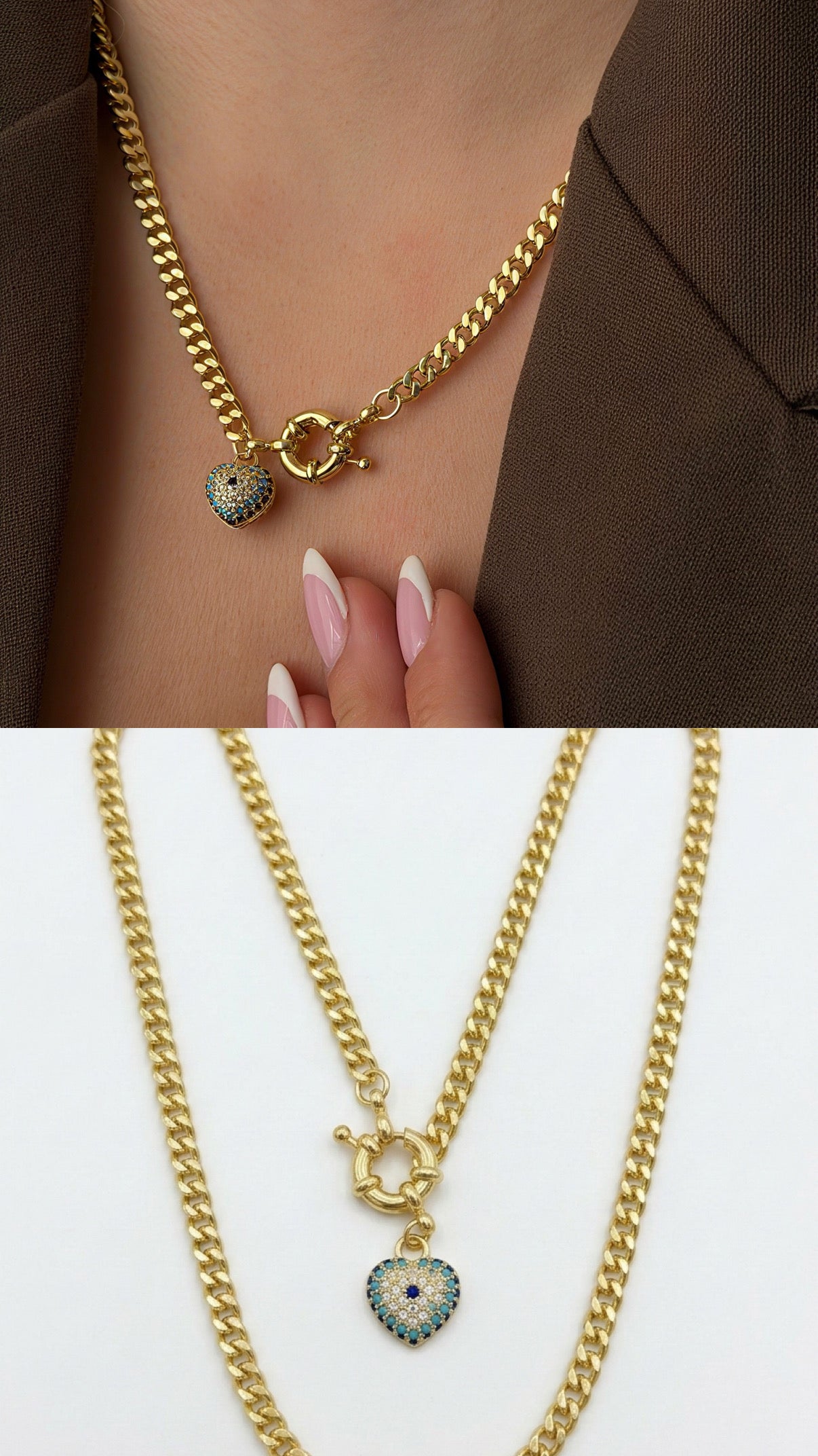 MY1VPNKLC0082 gold-necklace-stainless-steel-waterproof-layered-trendy-wholesale-myaccessories wholesale jewelry NECKLACE  Catwalk Jewellery Europe