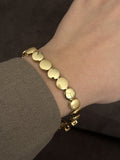 Gold Solid Round Disc Coin Link Bracelet wholesale jewelry BRACELETS  Catwalk Jewellery Europe