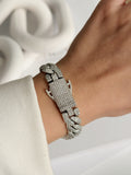 Silver Iced Out Cz Pave Chunky Curb Chain Bracelet wholesale jewelry BRACELETS  Catwalk Jewellery Europe