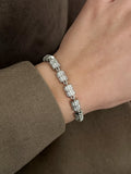 Silver Cz Pave Cylindrical Drum Link Bracelet wholesale jewelry BRACELETS  Catwalk Jewellery Europe