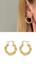 Gold Smooth Medium Chunky Hoop Earrings wholesale jewelry VIP 14K EARRINGS  Catwalk Jewellery Europe