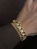 Gold Cz Pave Geometric Triangle Accent Link Bracelet wholesale jewelry BRACELETS  Catwalk Jewellery Europe
