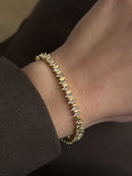 Gold Marquise Cut Cz Tennis Bracelet wholesale jewelry BRACELETS  Catwalk Jewellery Europe